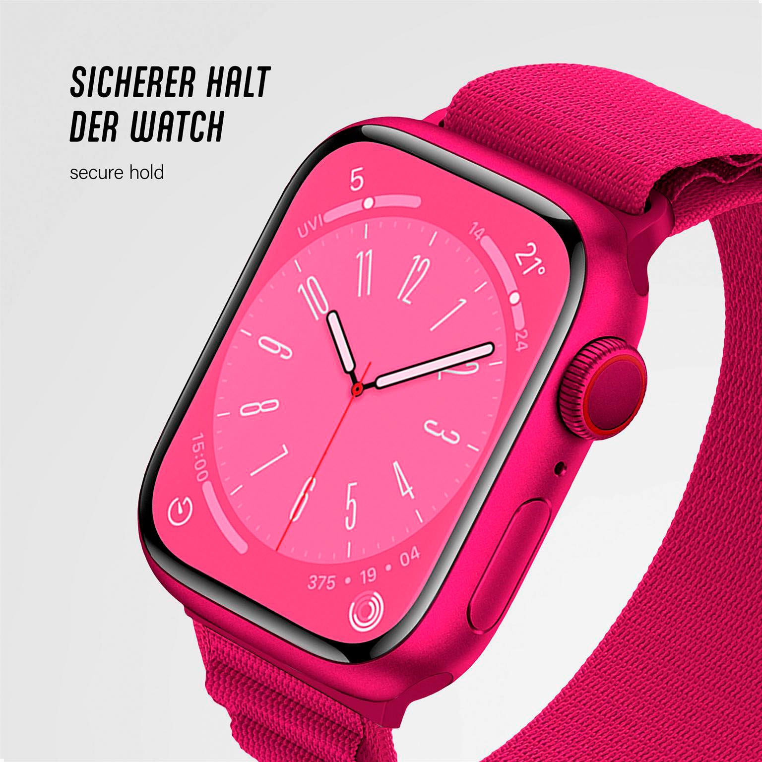Active Loop für Apple Watch 11 (46mm) in der Farbe Vibrant Carmine (Rosa / Pink)