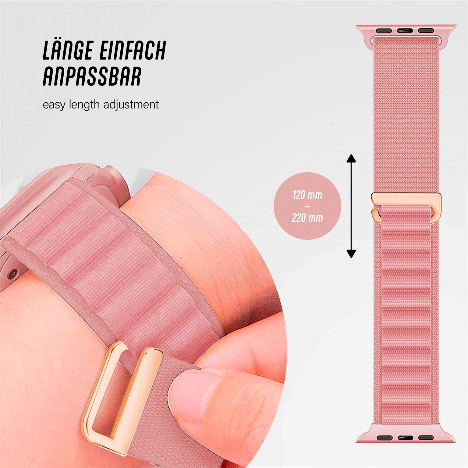 Active Loop für Apple Watch 11 (46mm) in der Farbe Soft Sand (Rosa / Pink)