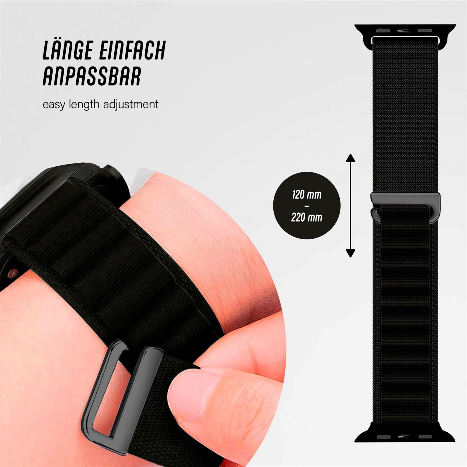 Active Loop für Apple Watch 11 (46mm) in der Farbe Onyx Black (Schwarz)
