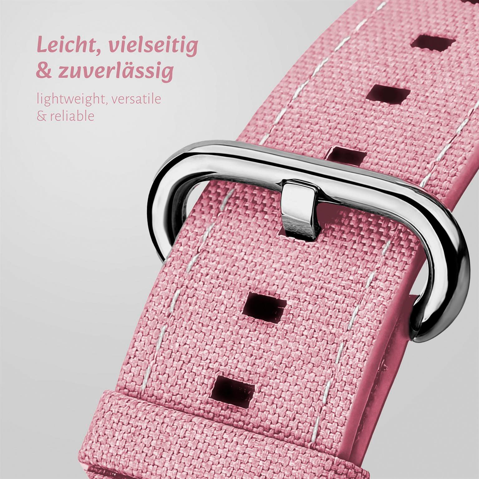 Urban Strap für Apple Watch 11 (46mm) in der Farbe Zartrosa (Rosa / Pink)