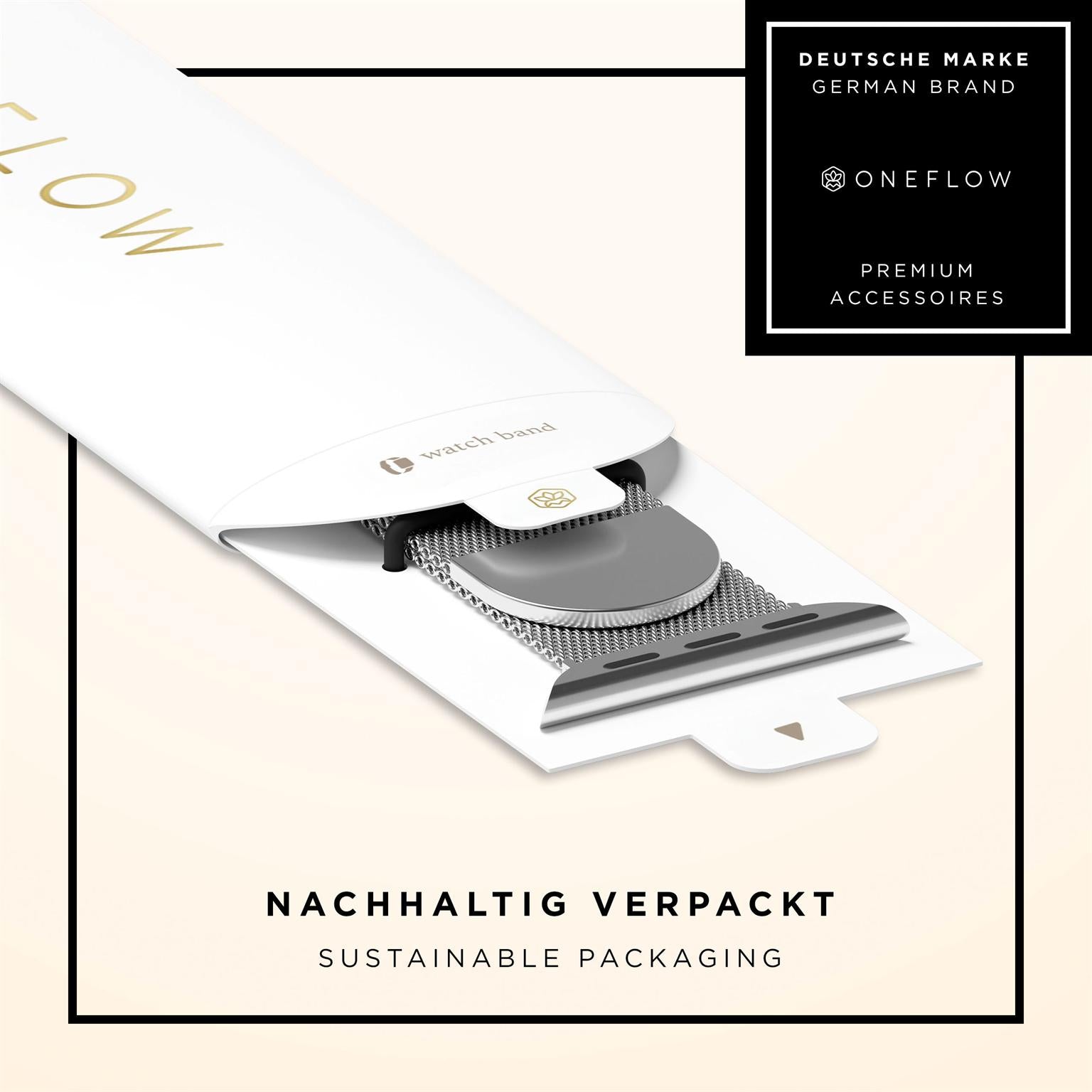 Milano Mesh für Apple Watch 2 (38mm) in der Farbe Venezia Silver (Silber)
