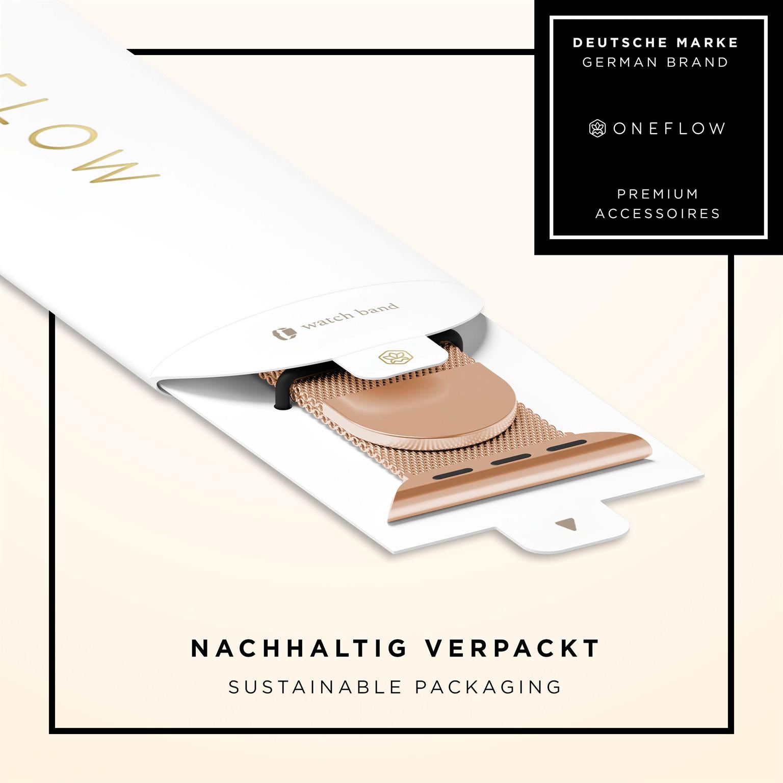 Milano Mesh für Apple Watch 2 (42mm) in der Farbe Firenze Rosa (Gold)