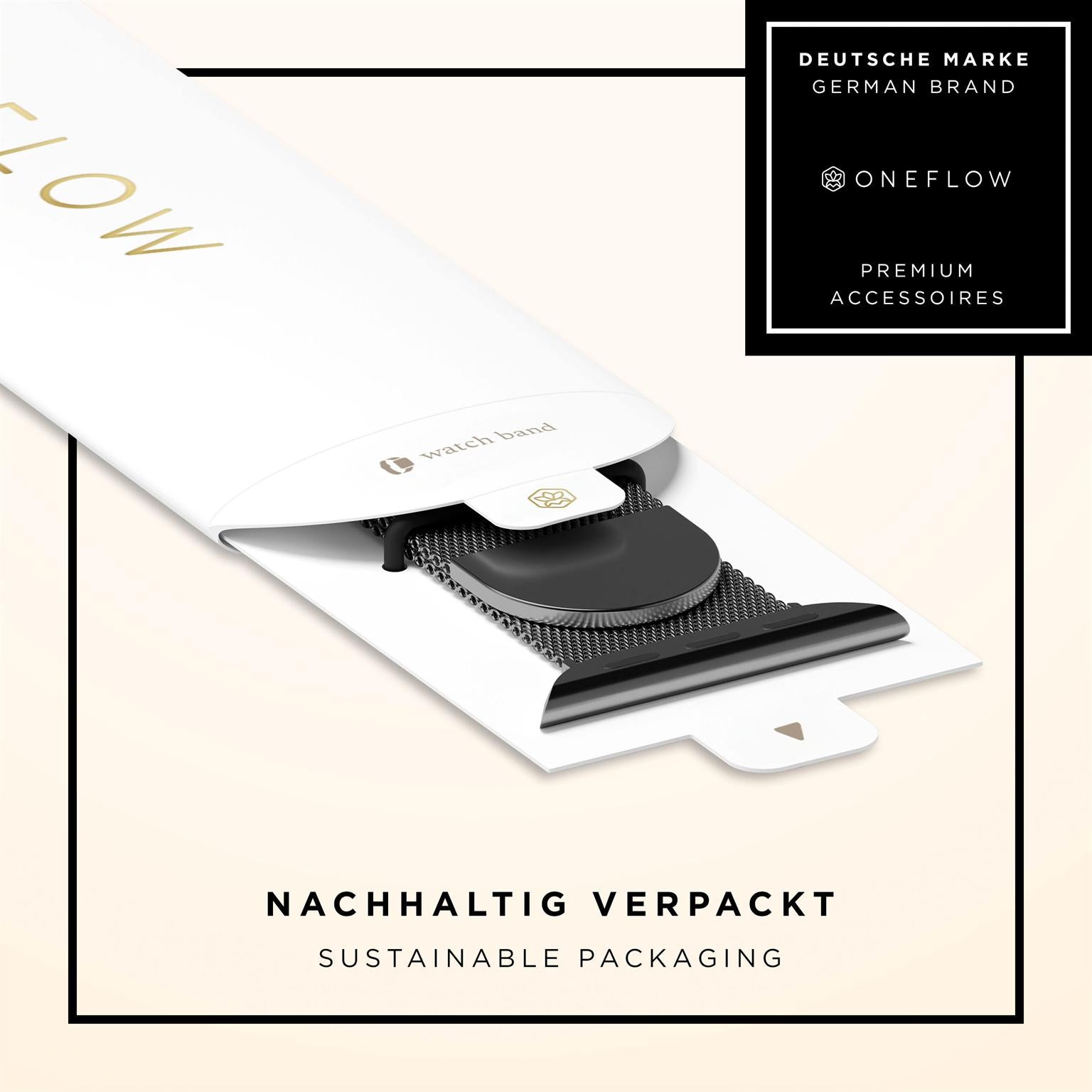 Milano Mesh für Apple Watch 4 (44mm) in der Farbe Roma Grafite (Grau)
