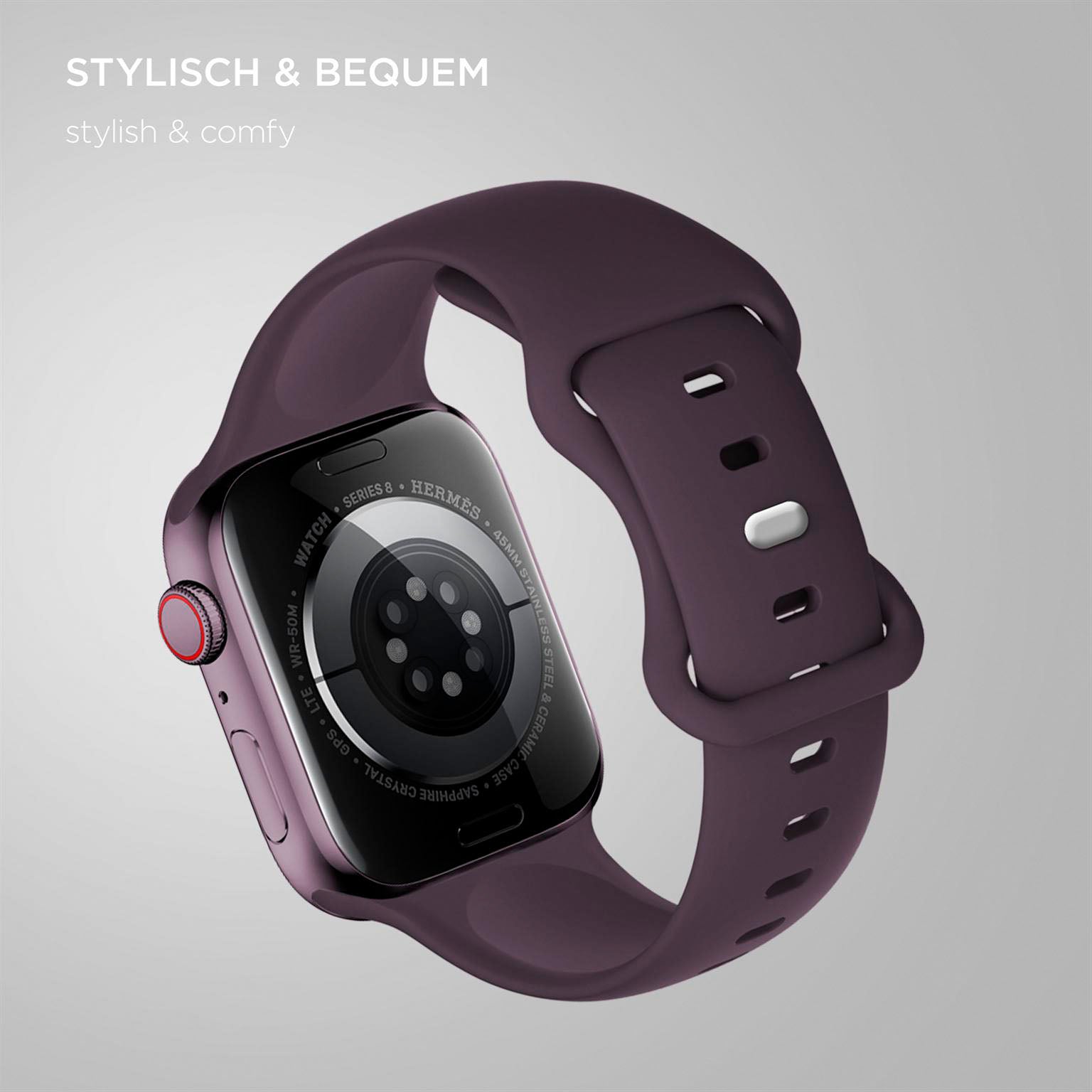 Soft Band für Apple Watch Ultra 3 (49mm) in der Farbe Cherry Blossom (Lila / Violett)