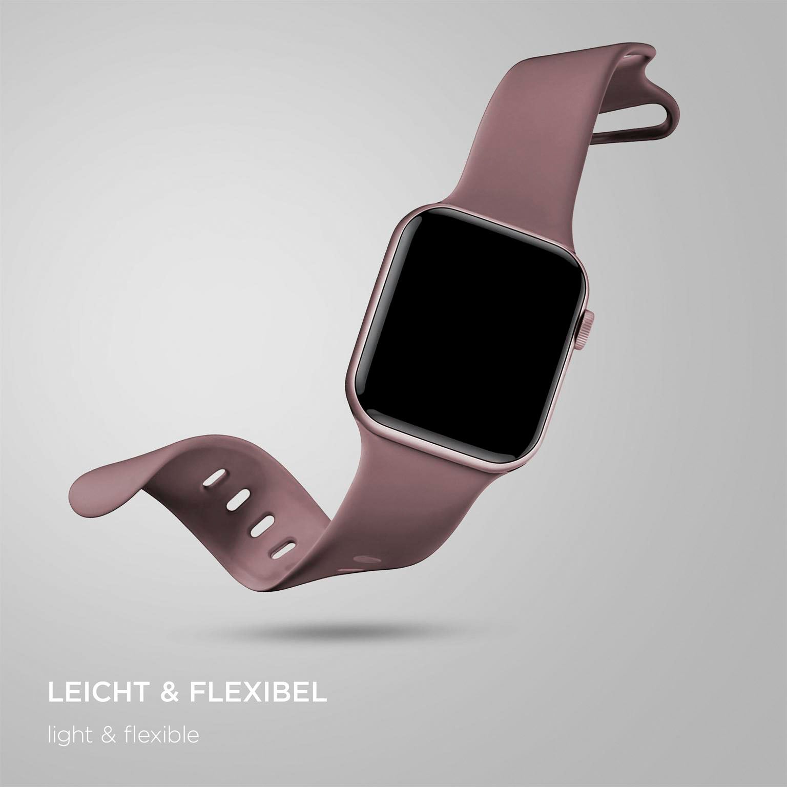 Soft Band für Apple Watch Ultra 3 (49mm) in der Farbe Smoky Plum (Braun / Beige)