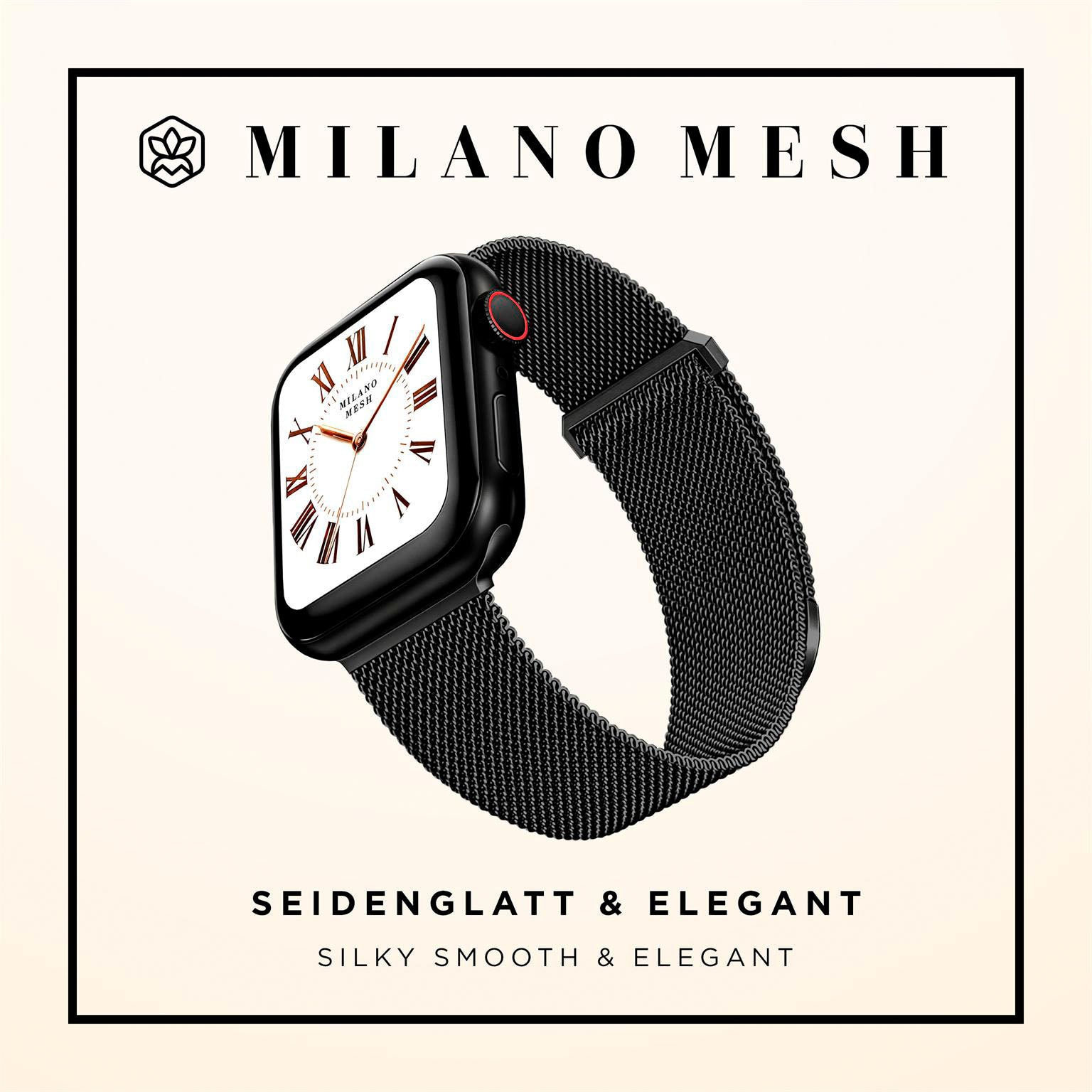 Milano Mesh für Apple Watch Ultra 3 (49mm) in der Farbe Milano Nero (Schwarz)