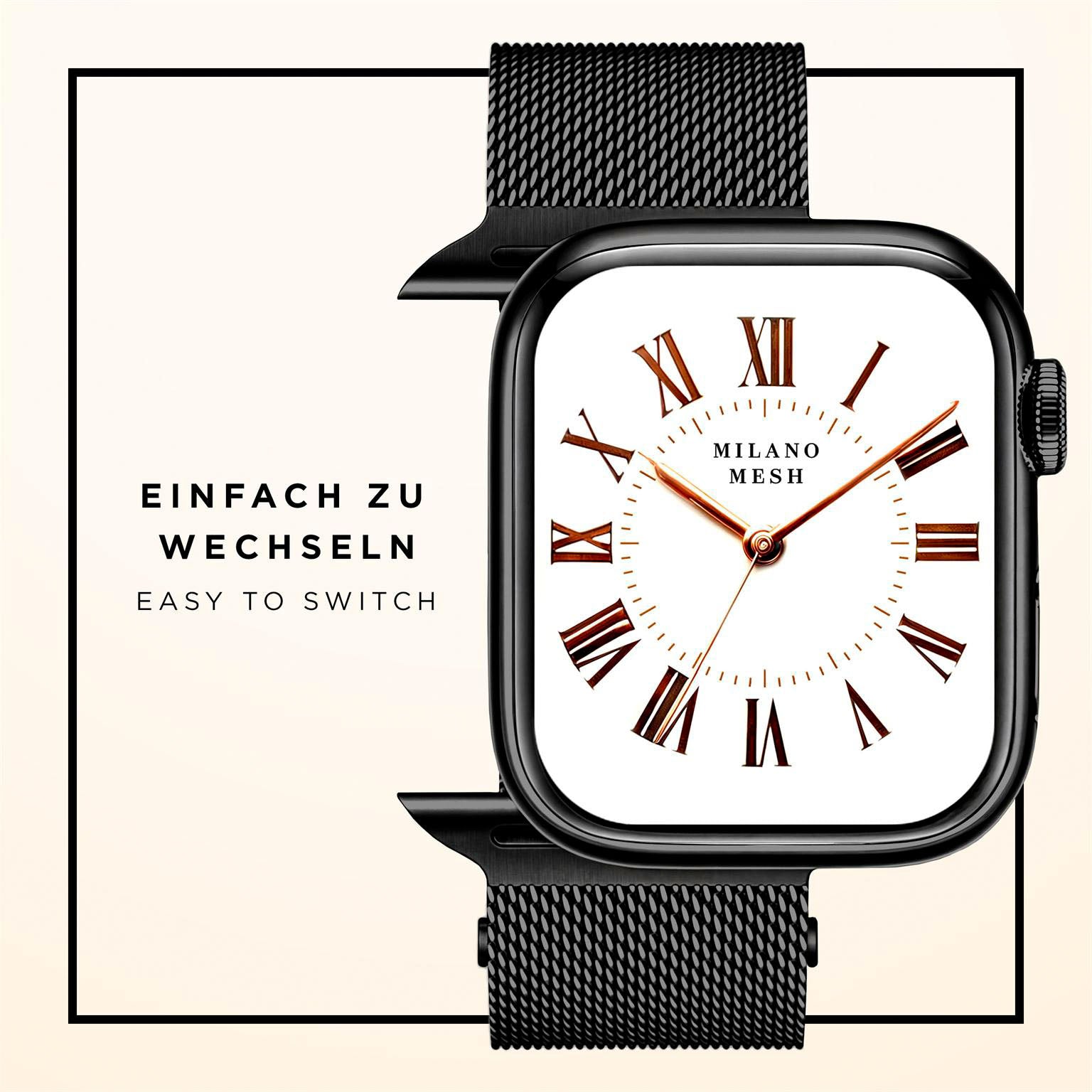 Milano Mesh für Apple Watch Ultra 3 (49mm) in der Farbe Milano Nero (Schwarz)