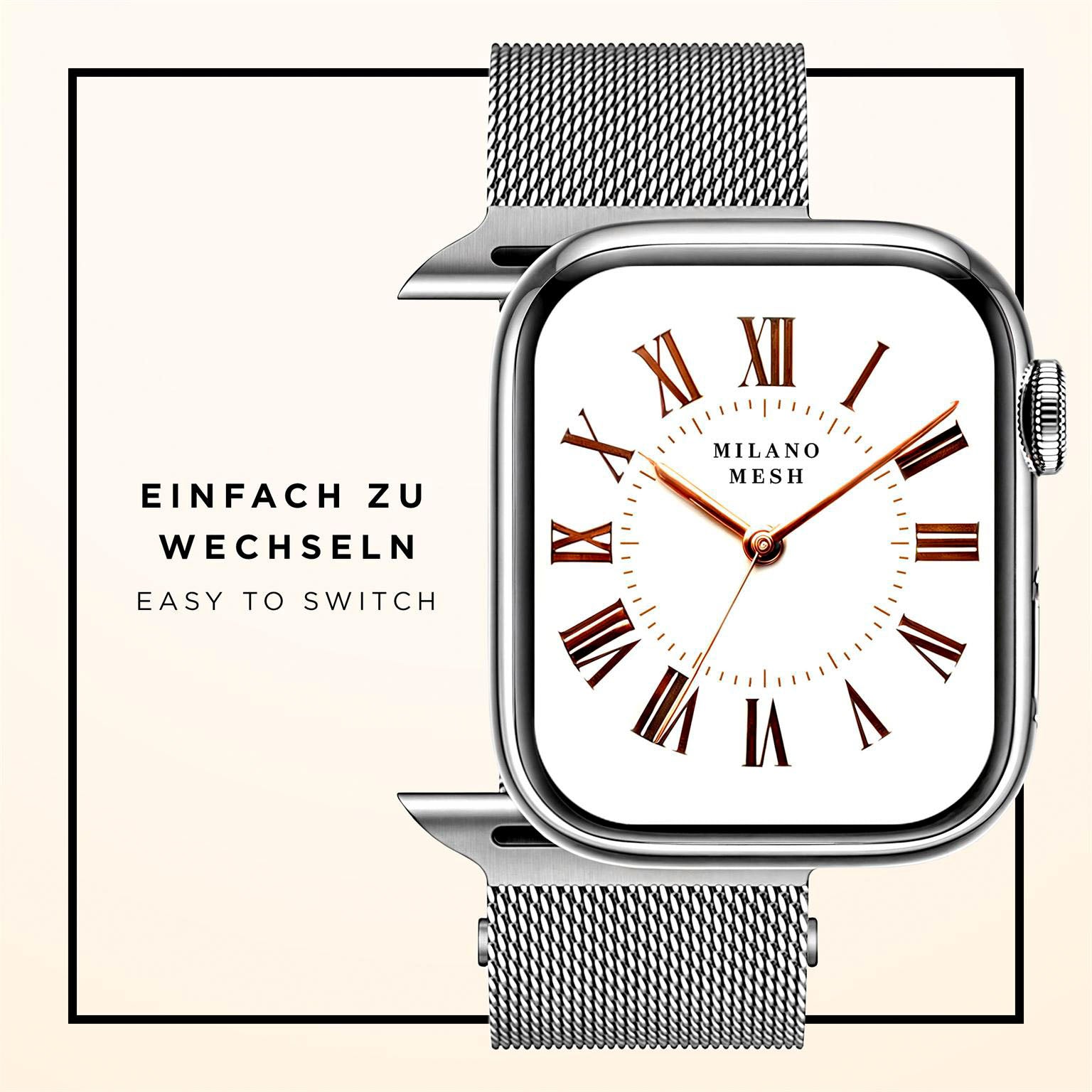 Milano Mesh für Apple Watch Ultra 3 (49mm) in der Farbe Venezia Silver (Silber)