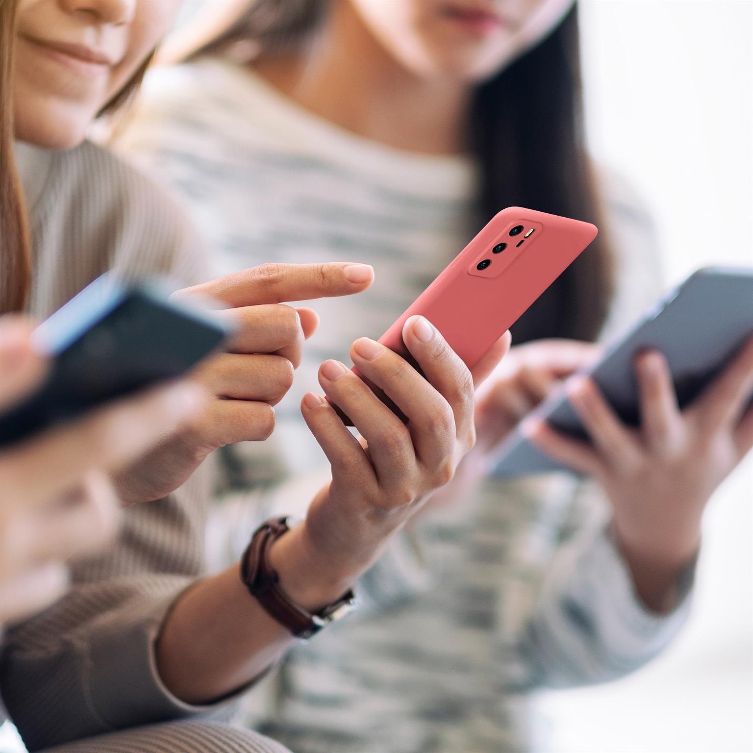Soft Case für Huawei P40 in der Farbe Sonnenuntergangsrot (Rot)