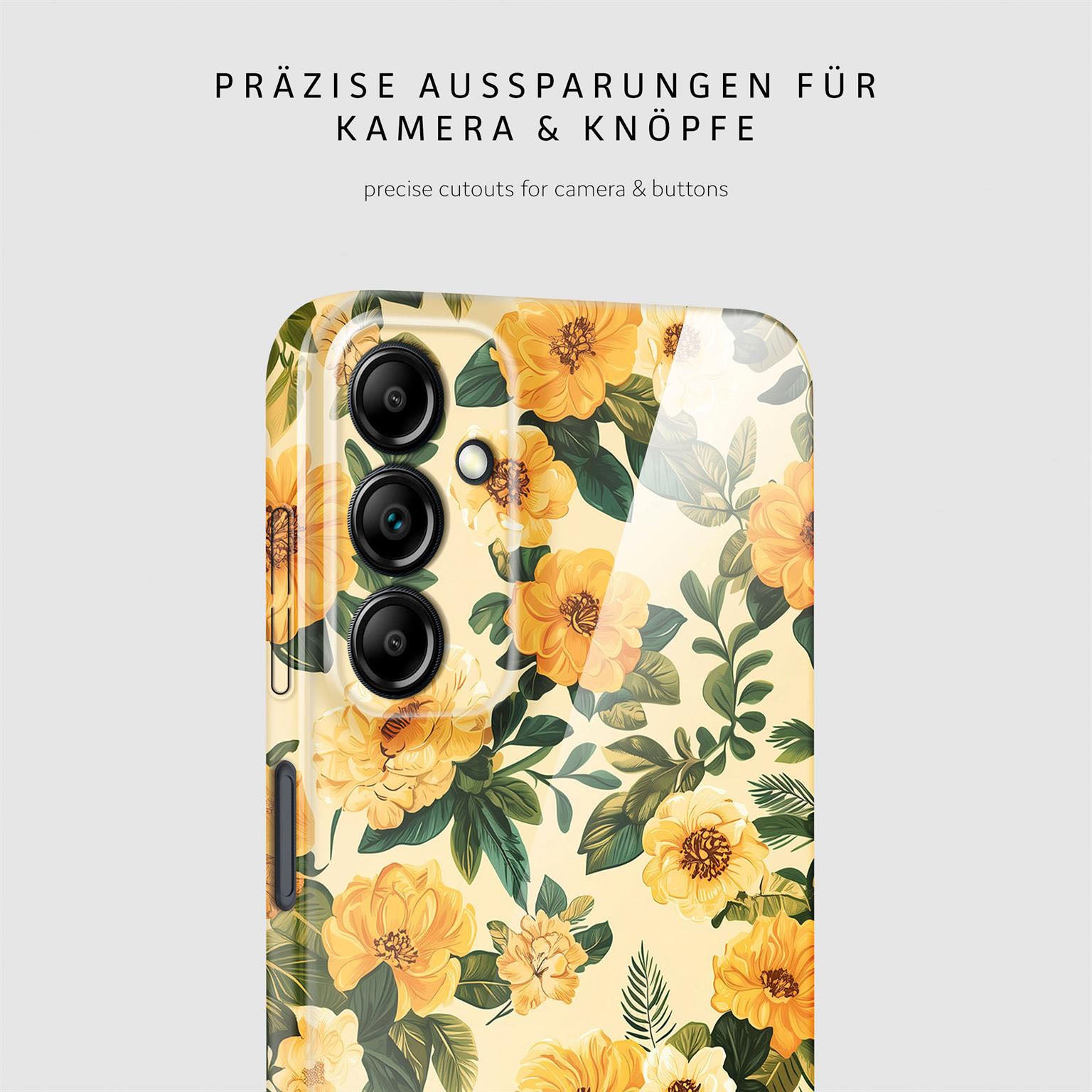 Flower Cover für Samsung Galaxy A14 (4G) in der Farbe Sunny Melody (Gelb)