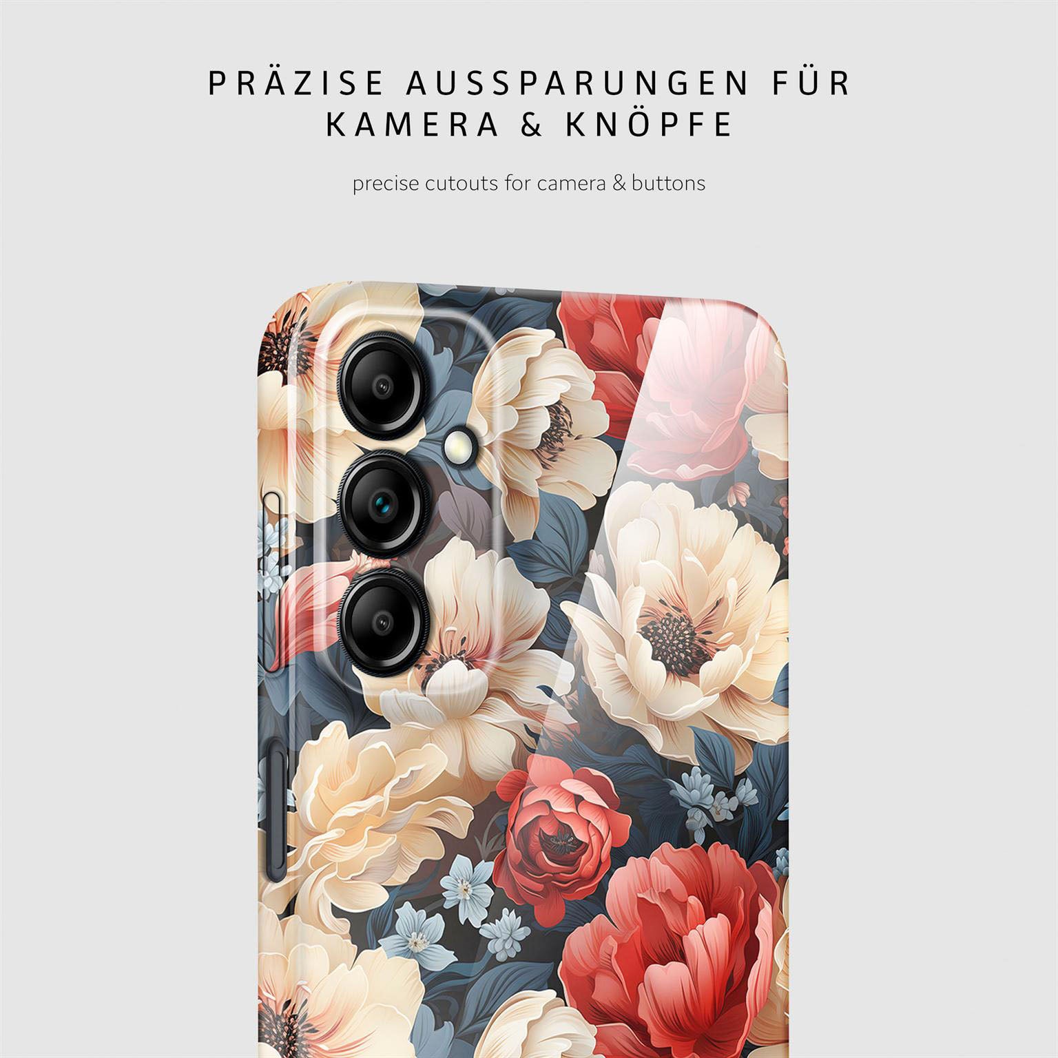 Flower Cover für Samsung Galaxy A14 5G in der Farbe Mystic Flora (Rot)