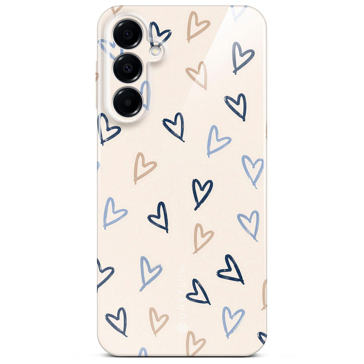 Splash Case für Samsung Galaxy A16 (4G) in der Farbe Denim Doodles (Braun / Beige)