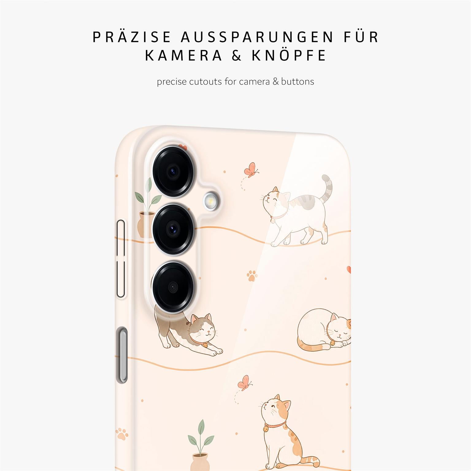 Splash Case für Samsung Galaxy A16 (4G) in der Farbe Catnap Club (Braun / Beige)