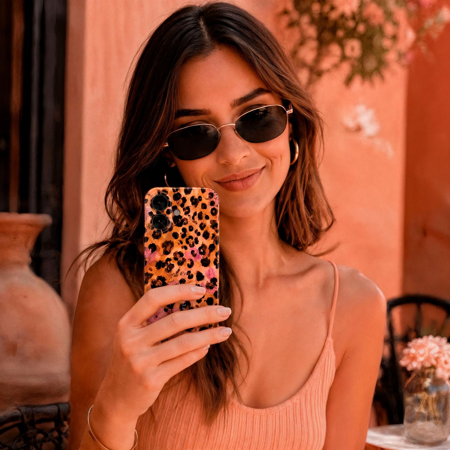 Splash Case für Samsung Galaxy A16 (4G) in der Farbe Glam Safari (Orange)*