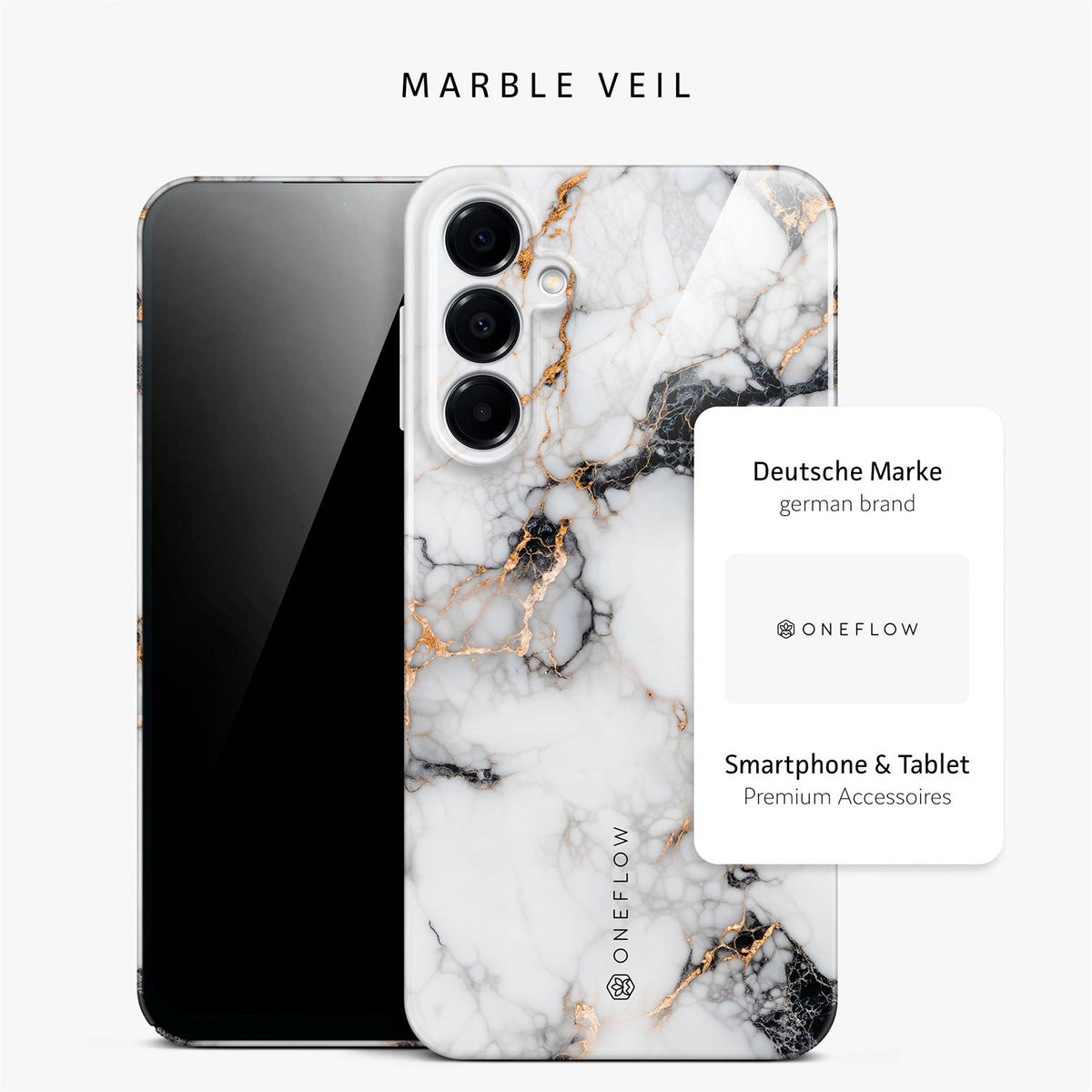 Bliss Cover für Samsung Galaxy A16 (4G) in der Farbe Marble Veil (Weiß)