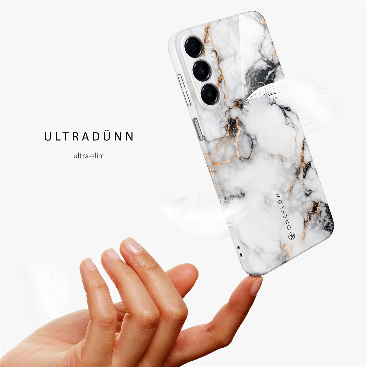 Bliss Cover für Samsung Galaxy A16 (4G) in der Farbe Marble Veil (Weiß)