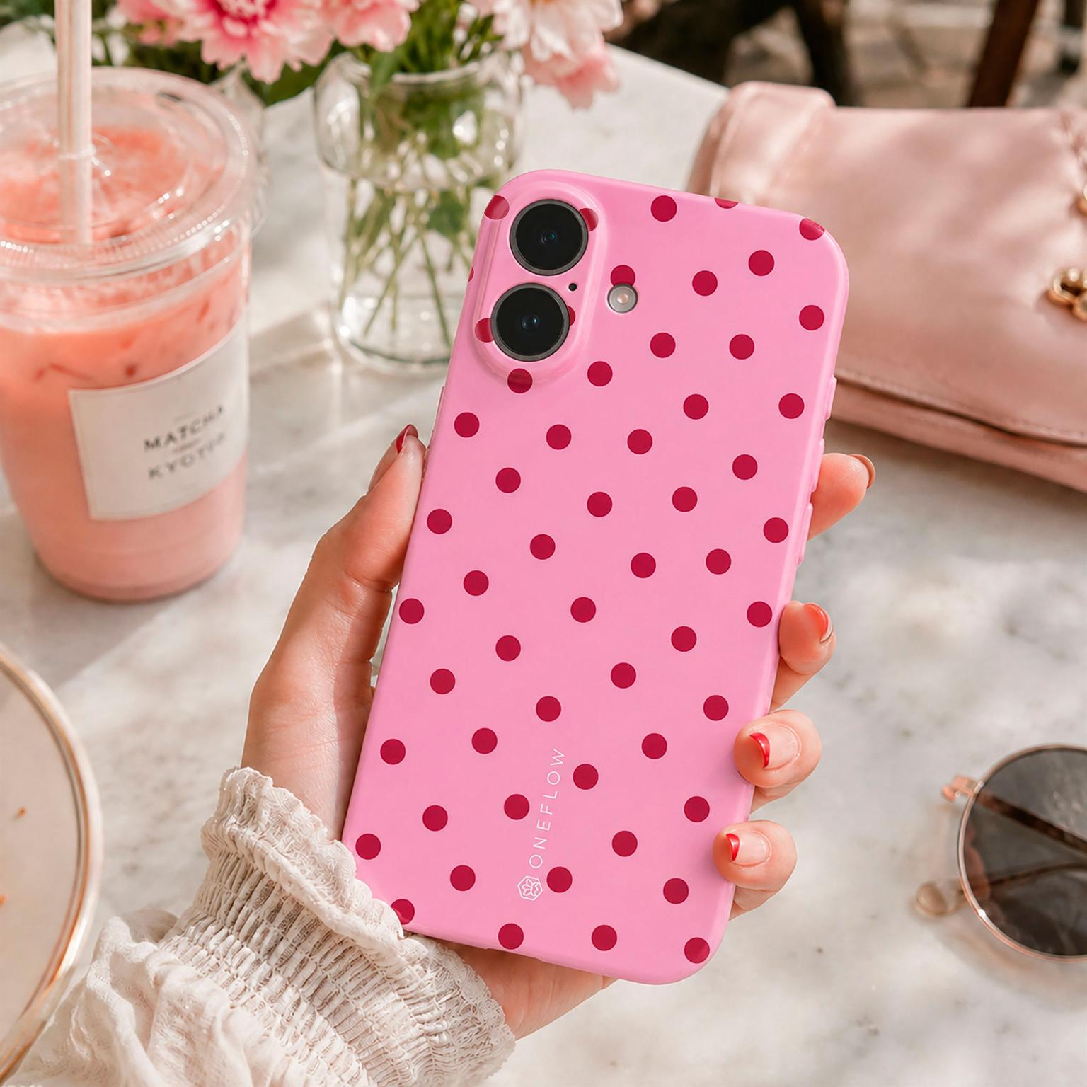 Splash Case für Samsung Galaxy A16 (4G) in der Farbe Berry Dots (Rosa / Pink)