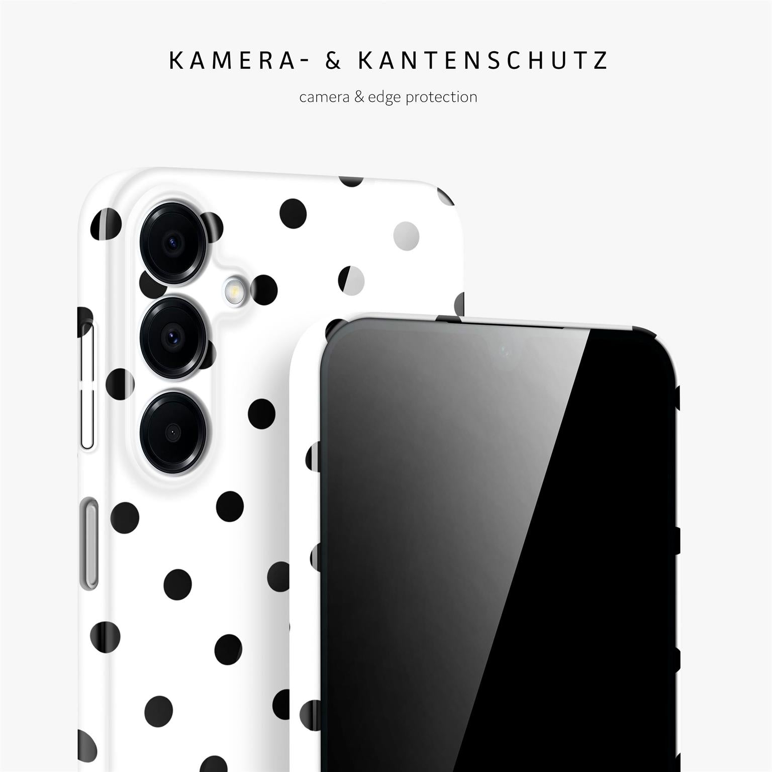 Splash Case für Samsung Galaxy A16 (4G) in der Farbe Polka Noir (Weiß)