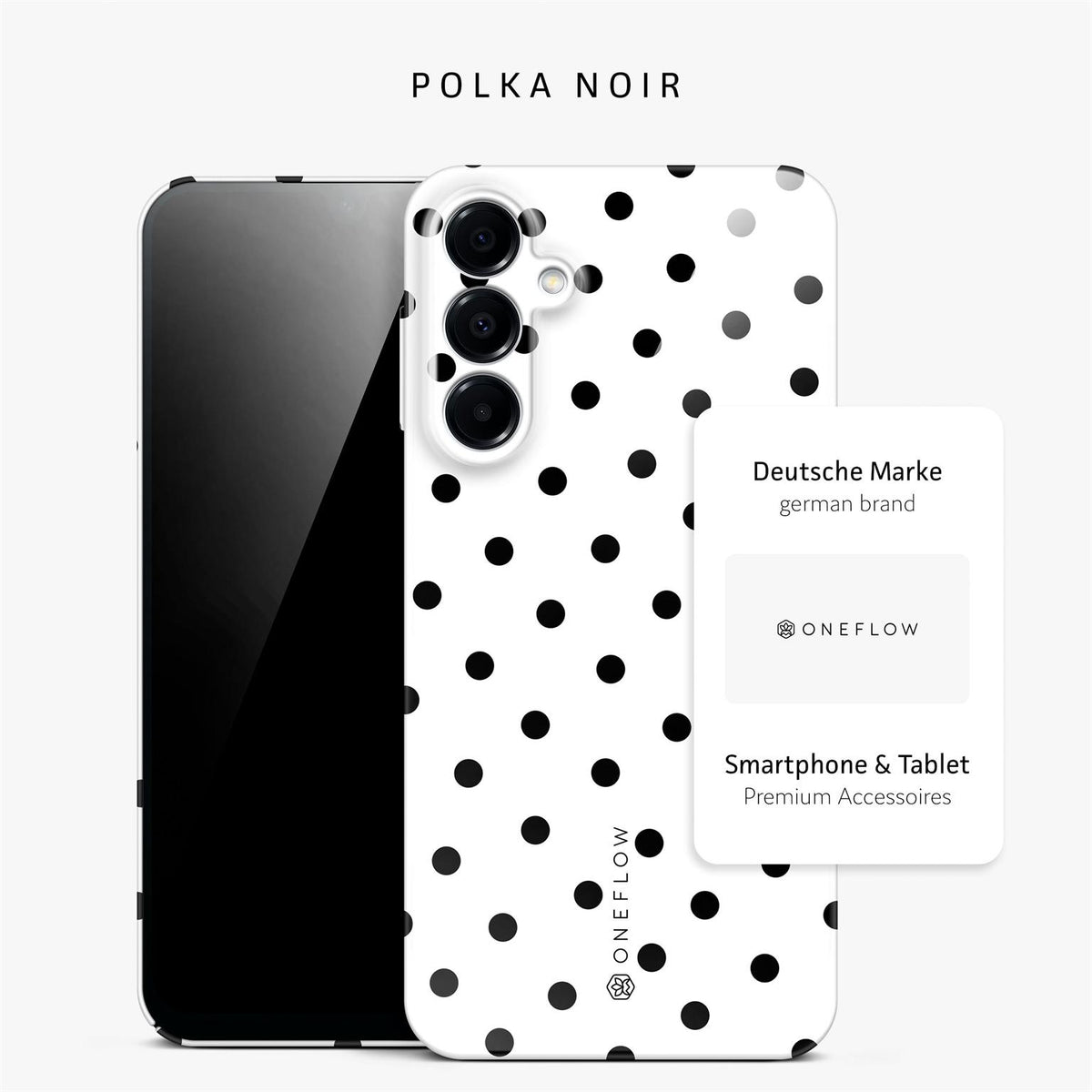 Splash Case für Samsung Galaxy A16 5G in der Farbe Polka Noir (Weiß)