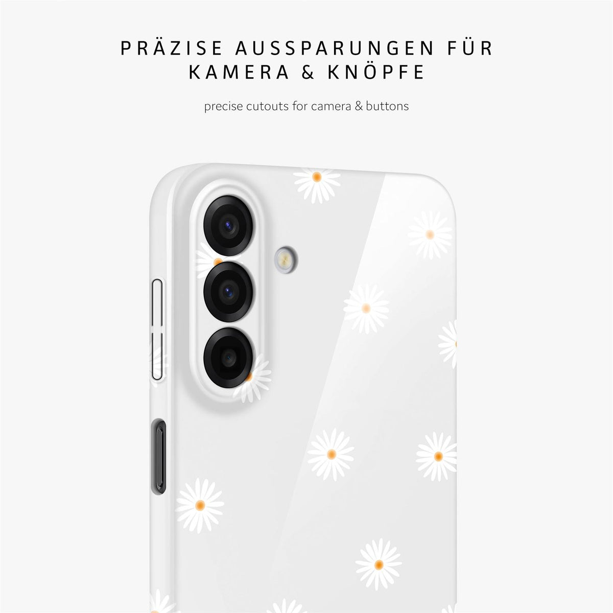 Splash Case für Samsung Galaxy A17 (4G) in der Farbe Daisy Delight (Grau)