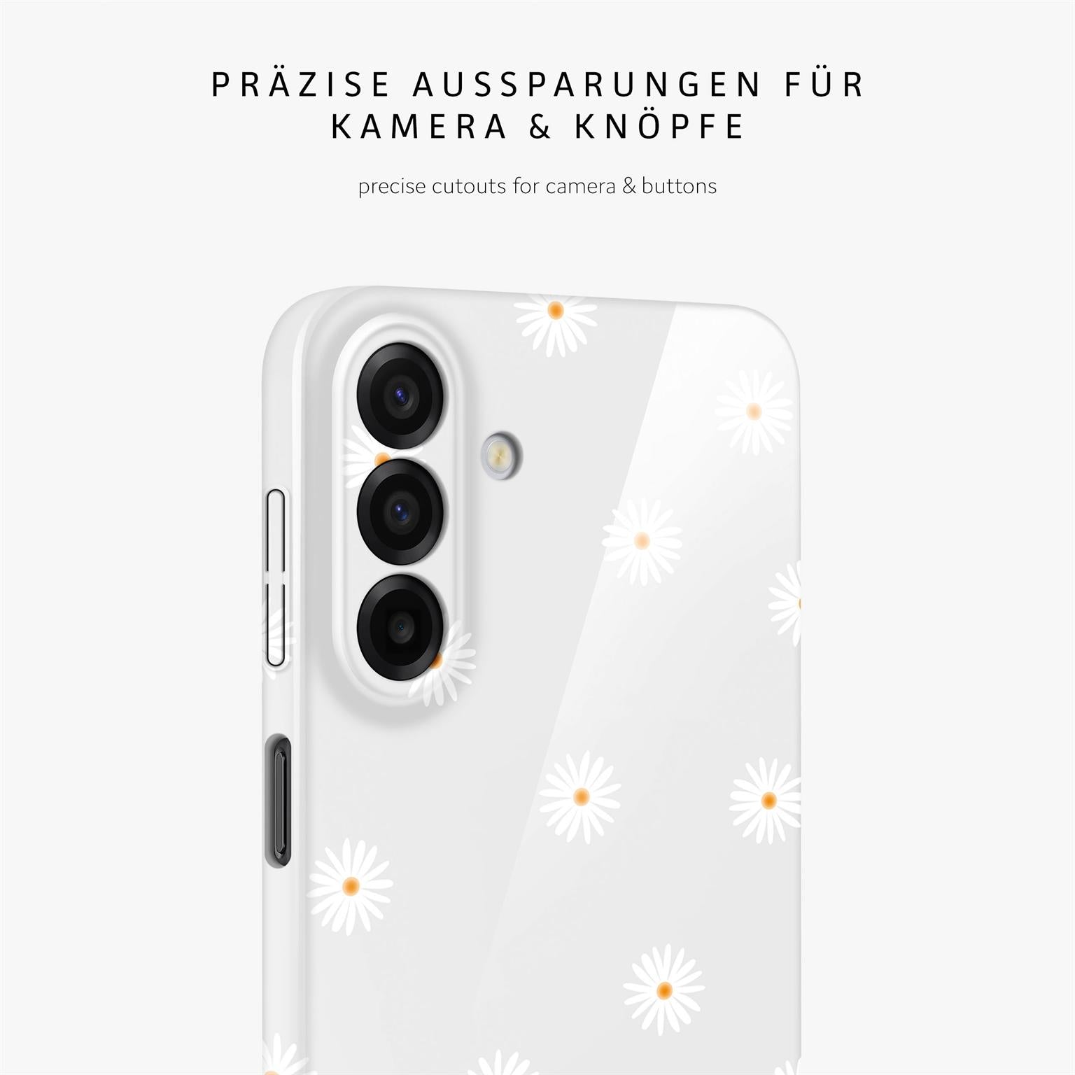 Splash Case für Samsung Galaxy A17 (4G) in der Farbe Daisy Delight (Grau)