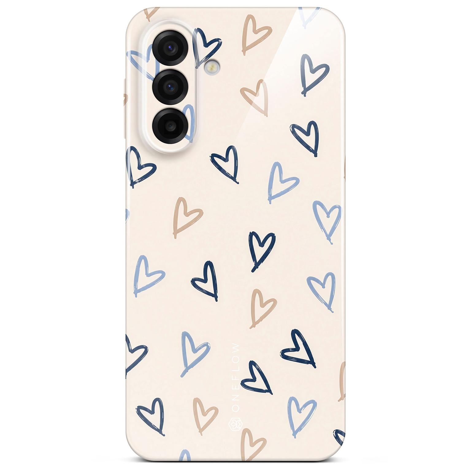 Splash Case für Samsung Galaxy A17 (4G) in der Farbe Denim Doodles (Braun / Beige)
