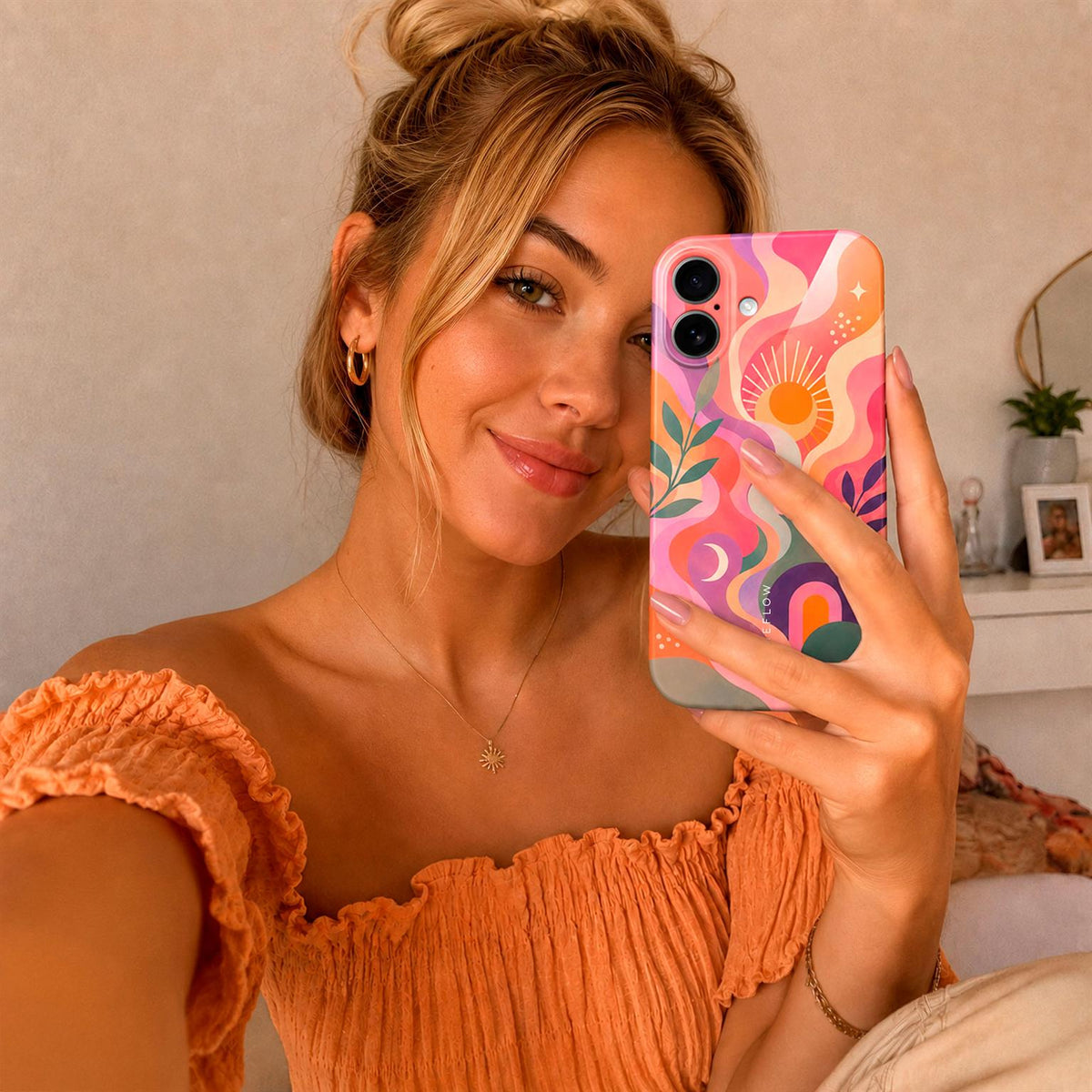 Splash Case für Samsung Galaxy A17 (4G) in der Farbe Peach Eclipse (Mehrfarbig (bunt))*