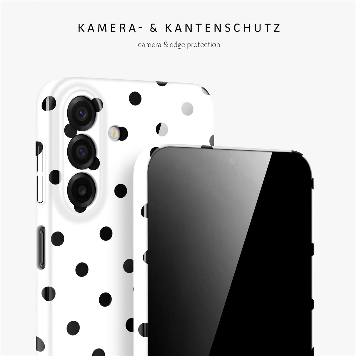 Splash Case für Samsung Galaxy A17 (4G) in der Farbe Polka Noir (Weiß)