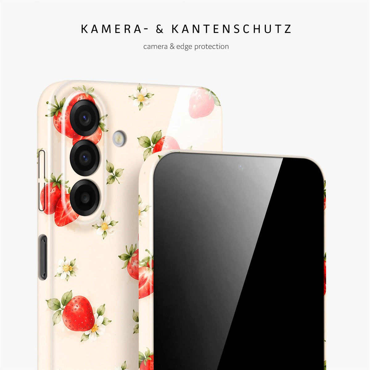 Splash Case für Samsung Galaxy A17 5G in der Farbe Strawberry Riot (Braun / Beige)