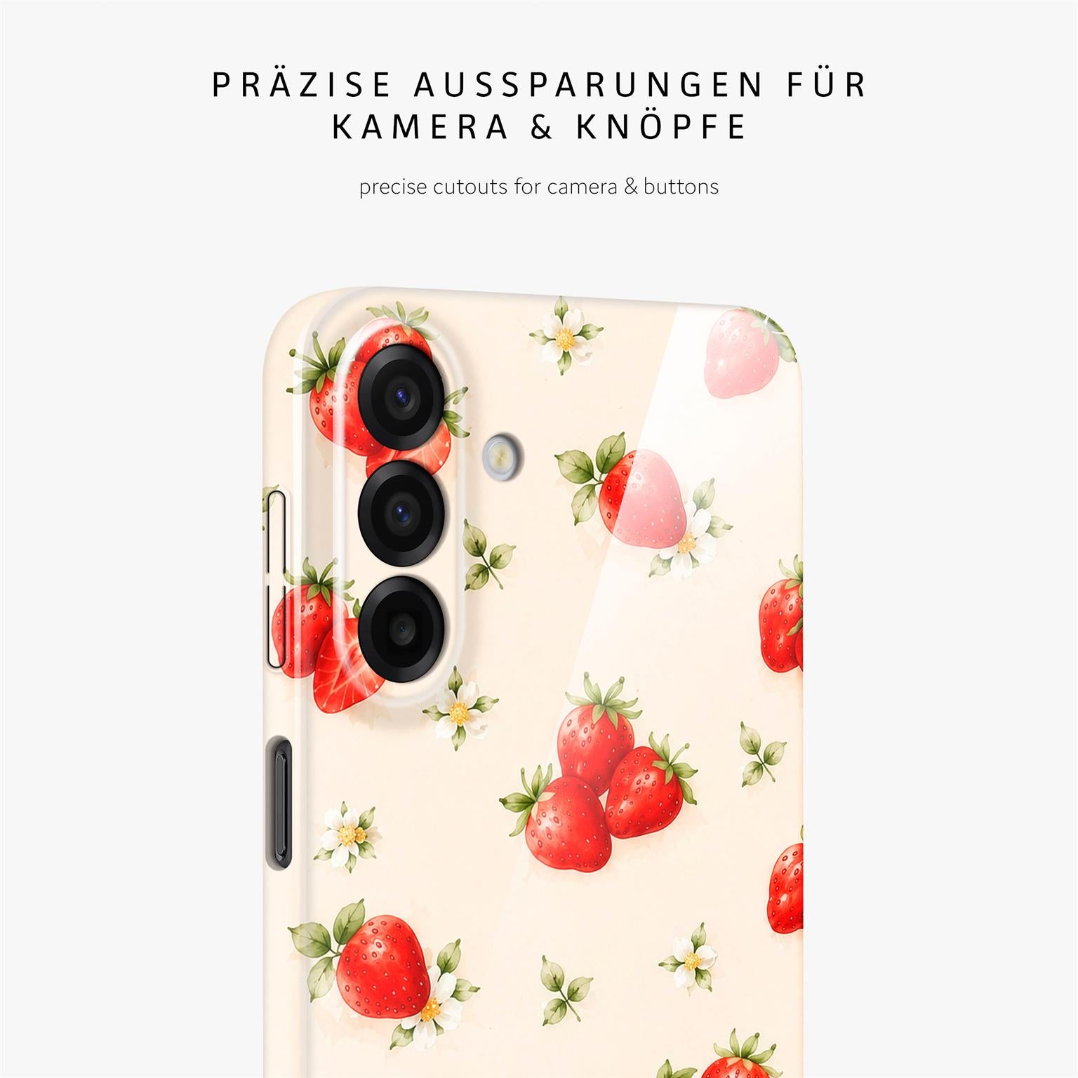 Splash Case für Samsung Galaxy A17 5G in der Farbe Strawberry Riot (Braun / Beige)