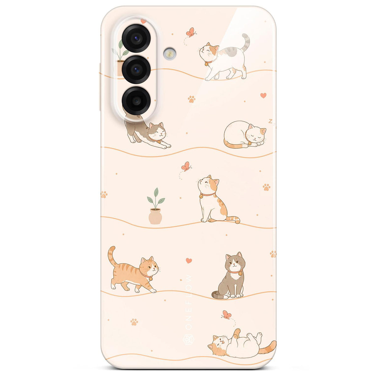 Splash Case für Samsung Galaxy A17 5G in der Farbe Catnap Club (Braun / Beige)
