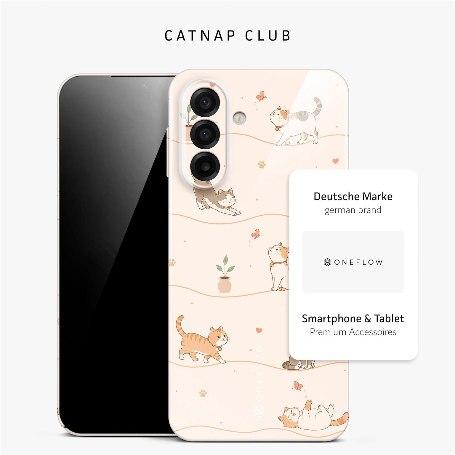 Splash Case für Samsung Galaxy A17 5G in der Farbe Catnap Club (Braun / Beige)