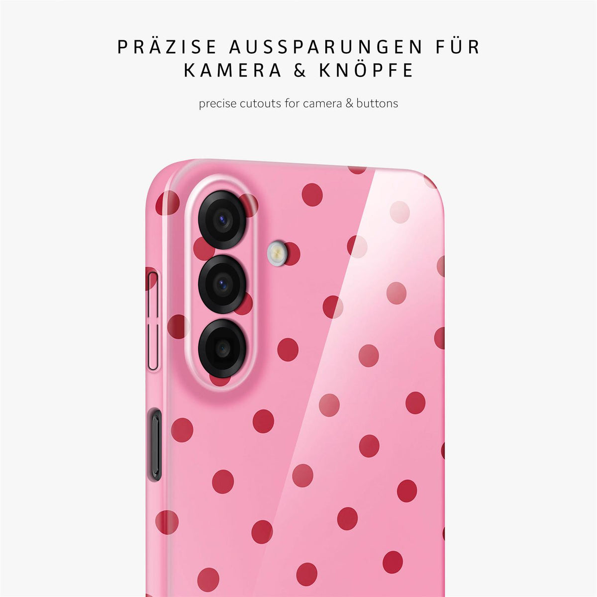 Splash Case für Samsung Galaxy A17 5G in der Farbe Berry Dots (Rosa / Pink)