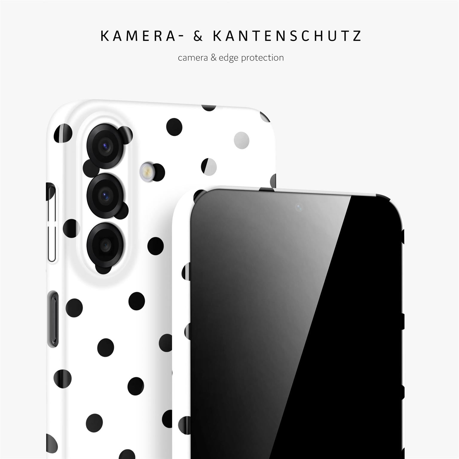 Splash Case für Samsung Galaxy A17 5G in der Farbe Polka Noir (Weiß)