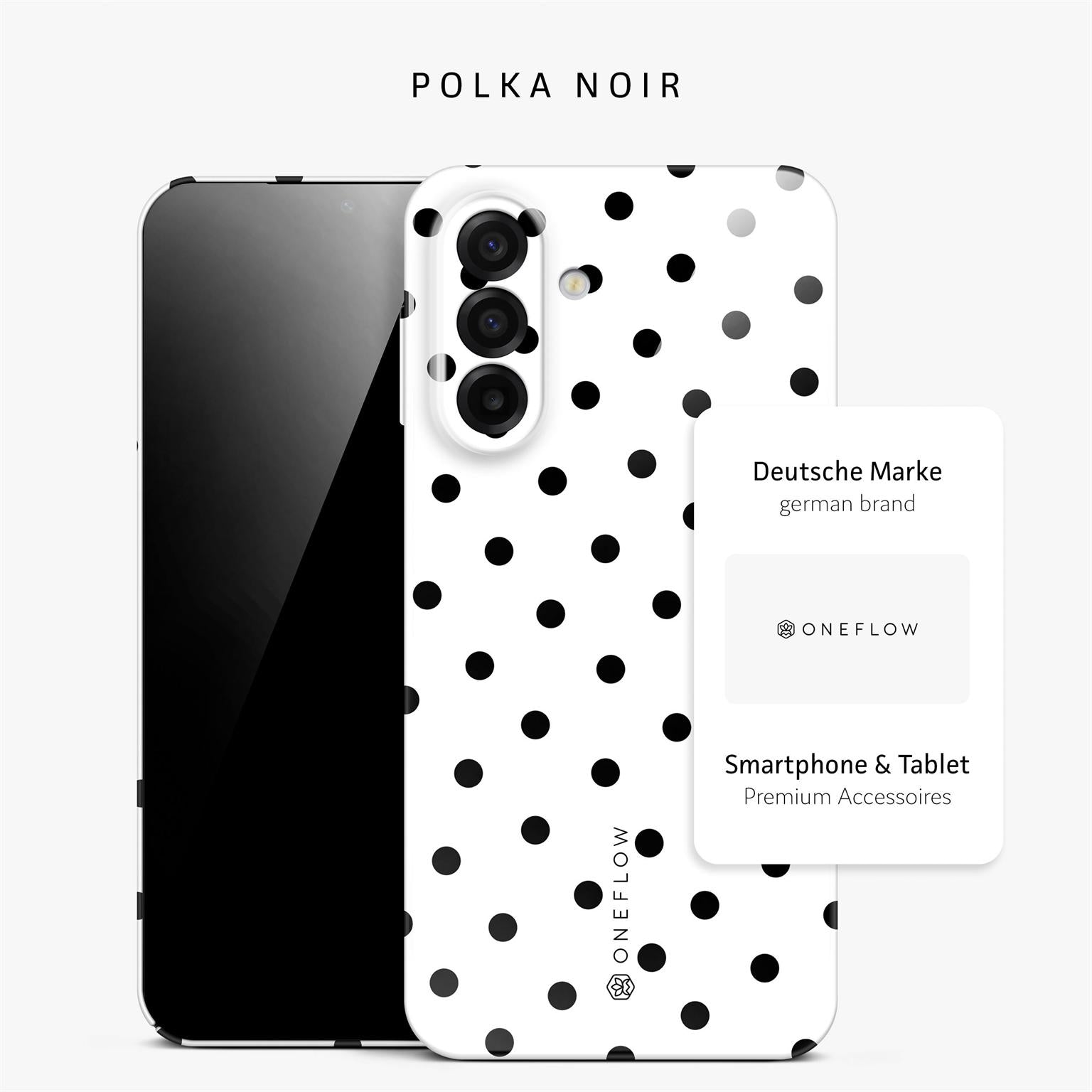 Splash Case für Samsung Galaxy A17 5G in der Farbe Polka Noir (Weiß)