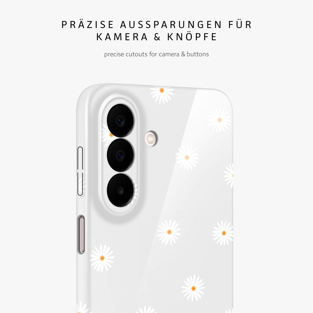 Splash Case für Samsung Galaxy A27 5G in der Farbe Daisy Delight (Grau)
