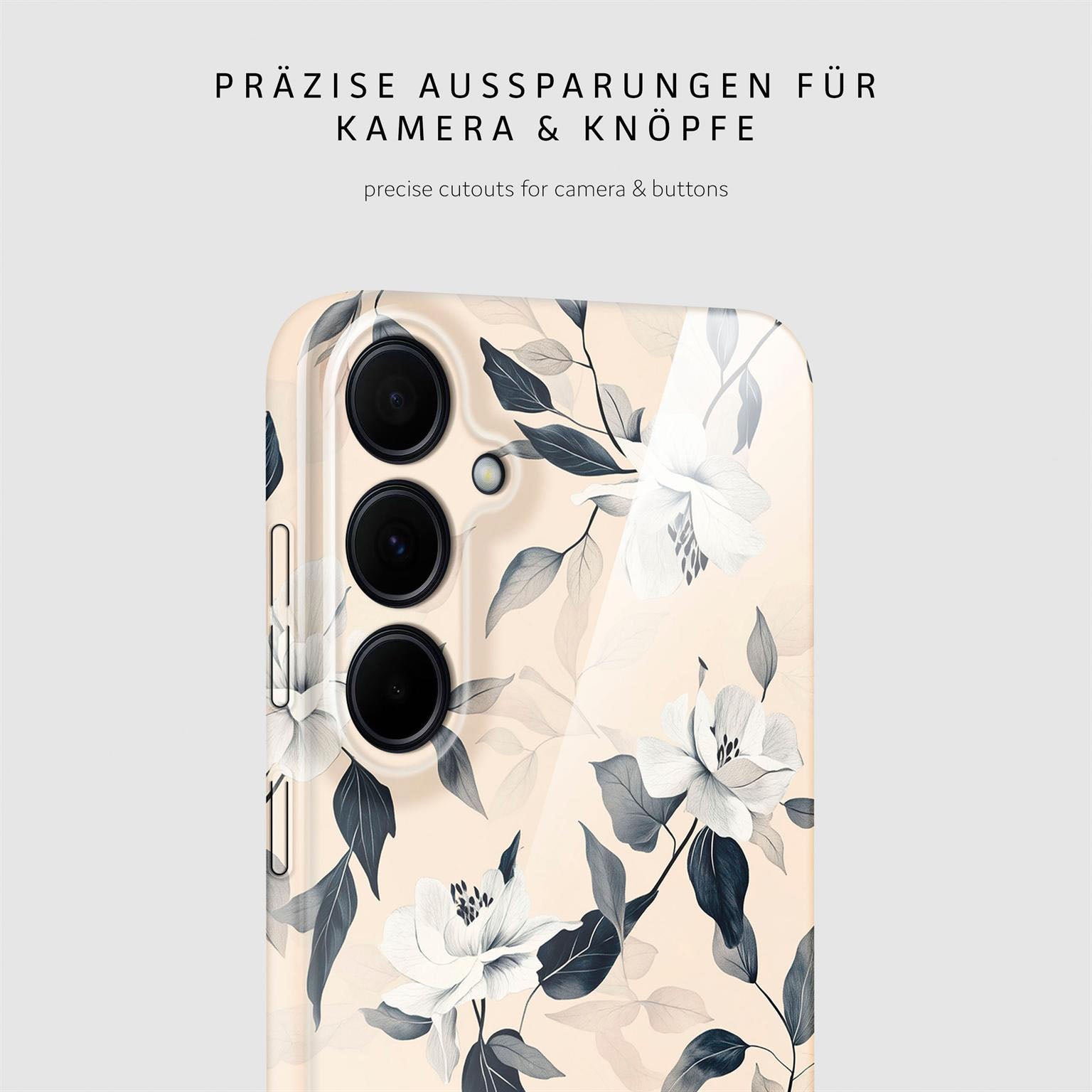 Flower Cover für Samsung Galaxy A35 5G in der Farbe Eternal Garden (Blau)