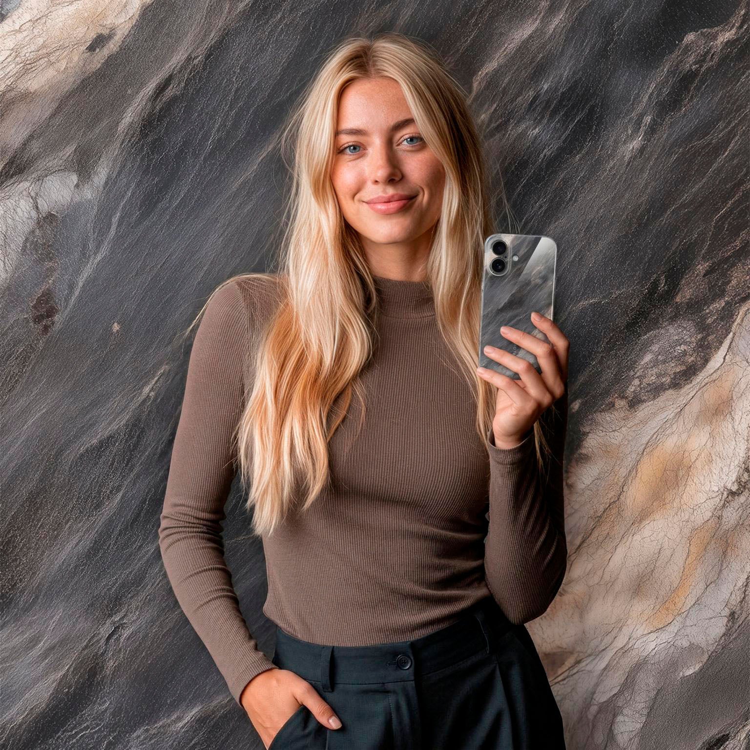 Bliss Cover für Samsung Galaxy A35 5G in der Farbe Slate Horizon (Grau)
