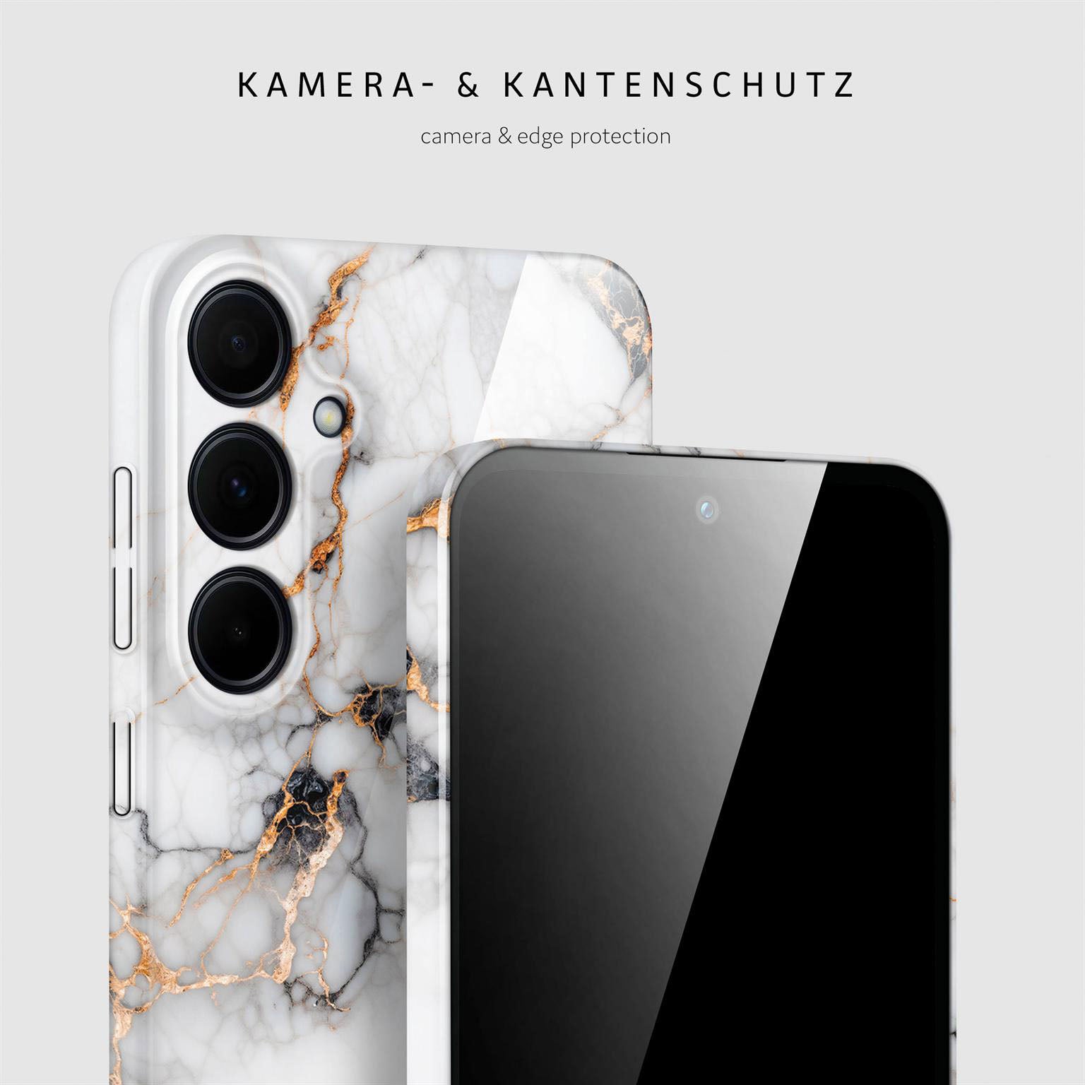 Bliss Cover für Samsung Galaxy A35 5G in der Farbe Marble Veil (Weiß)