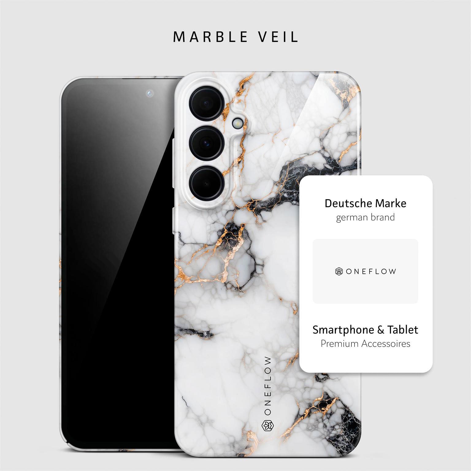 Bliss Cover für Samsung Galaxy A35 5G in der Farbe Marble Veil (Weiß)