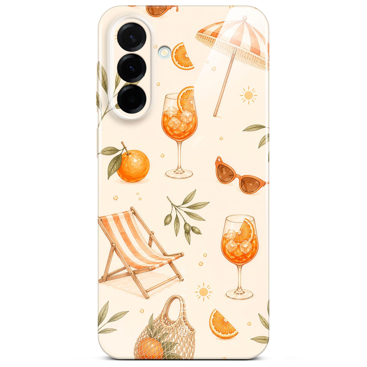 Splash Case für Samsung Galaxy A37 5G in der Farbe Spritz Society (Braun / Beige)