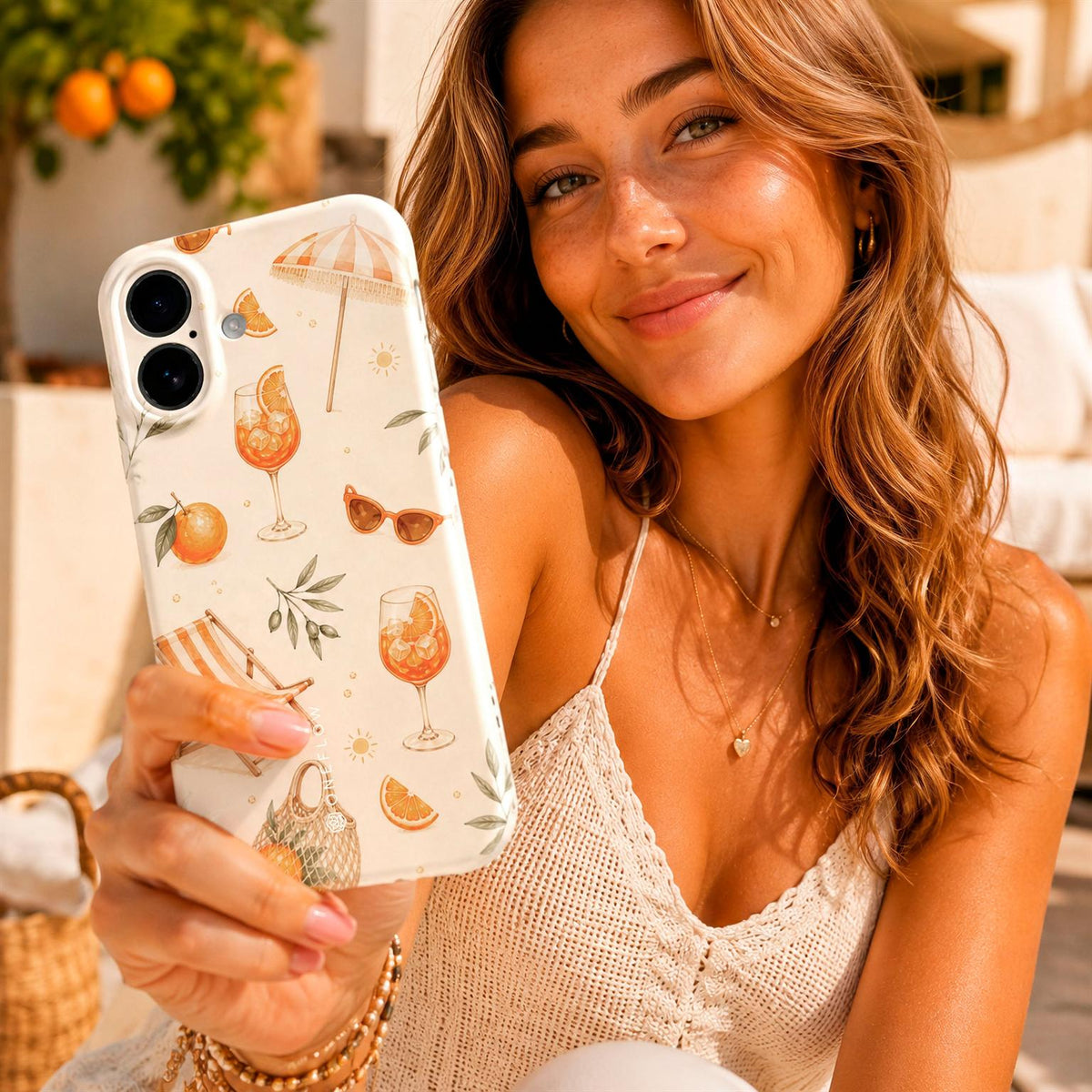 Splash Case für Samsung Galaxy A37 5G in der Farbe Spritz Society (Braun / Beige)*