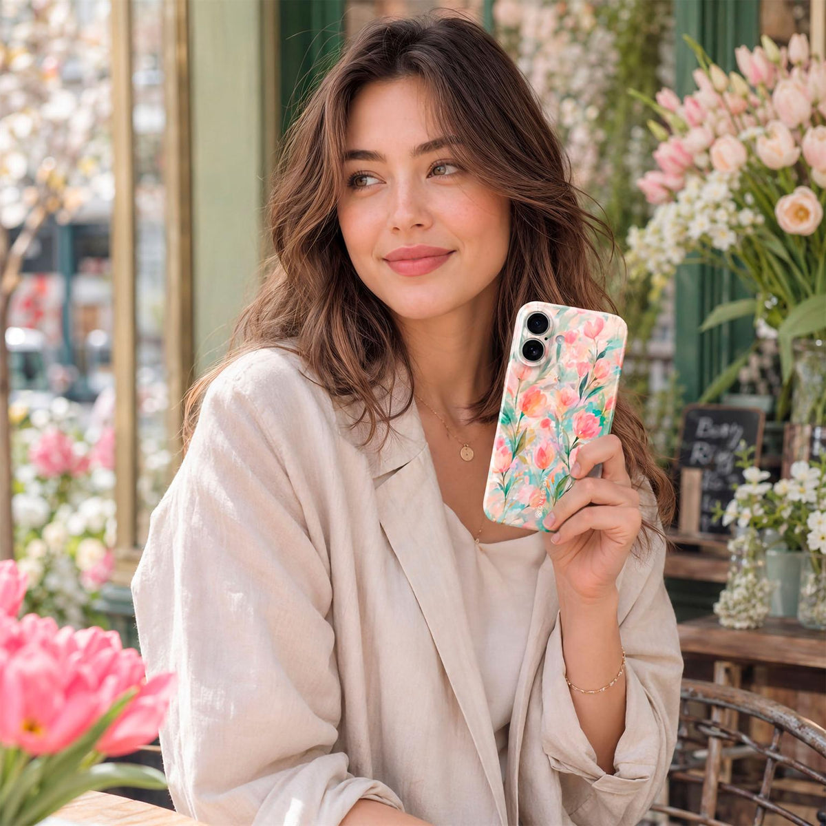 Flower Cover für Samsung Galaxy A37 5G in der Farbe Tulip Sorbet (Rosa / Pink)*