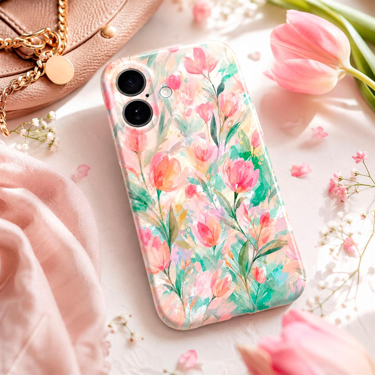 Flower Cover für Samsung Galaxy A37 5G in der Farbe Tulip Sorbet (Rosa / Pink)