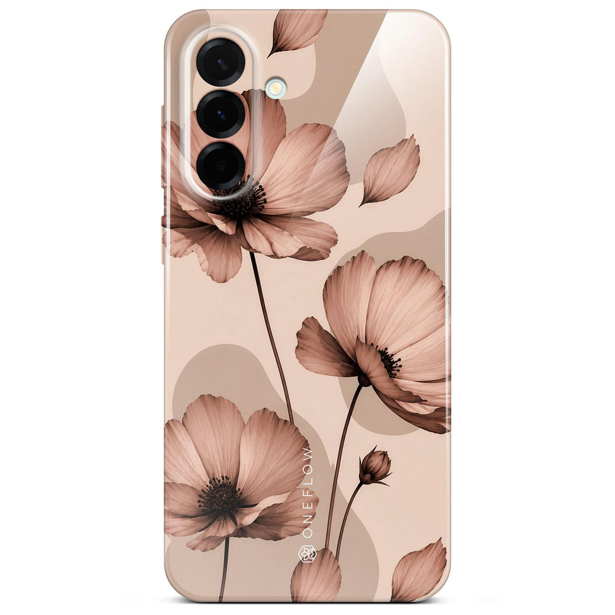 Flower Cover für Samsung Galaxy A37 5G in der Farbe Café Couture (Braun / Beige)