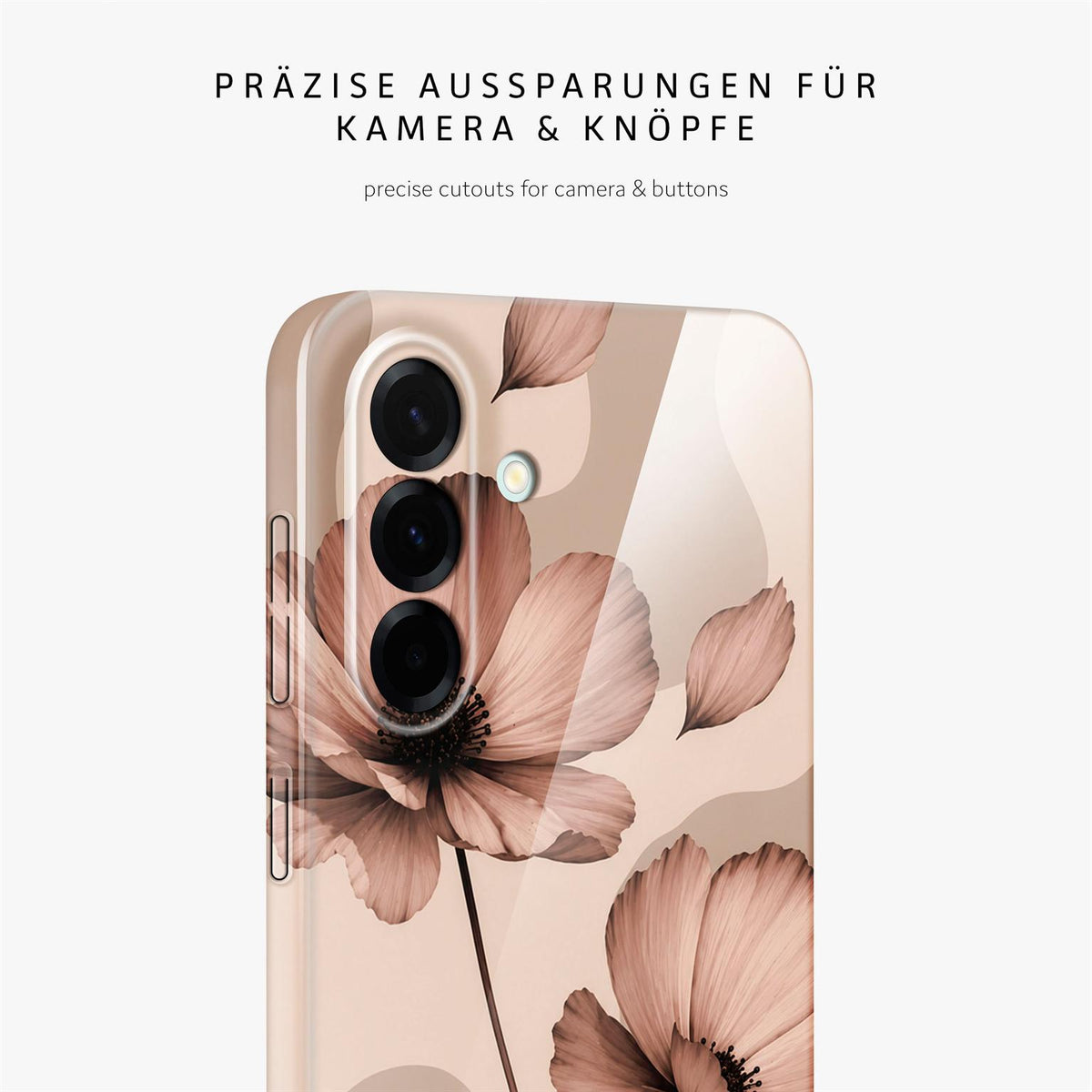 Flower Cover für Samsung Galaxy A37 5G in der Farbe Café Couture (Braun / Beige)