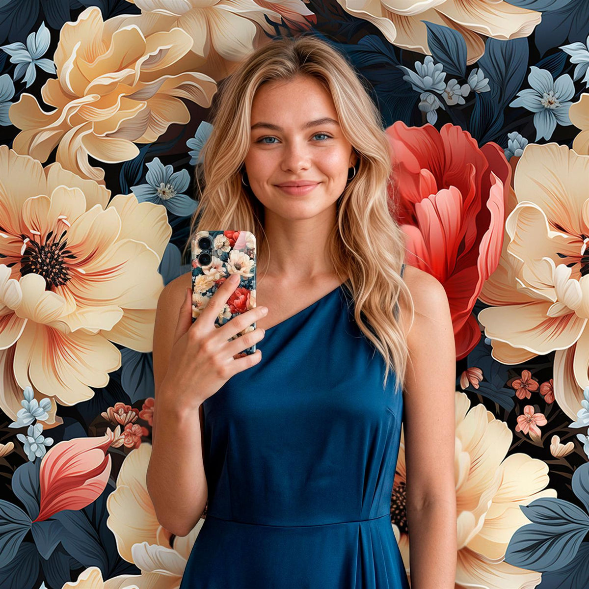 Flower Cover für Samsung Galaxy A37 5G in der Farbe Mystic Flora (Mehrfarbig (bunt))*