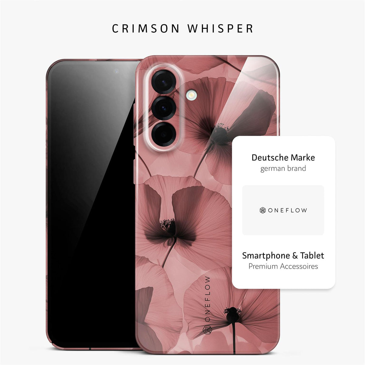 Flower Cover für Samsung Galaxy A37 5G in der Farbe Crimson Whisper (Rot)