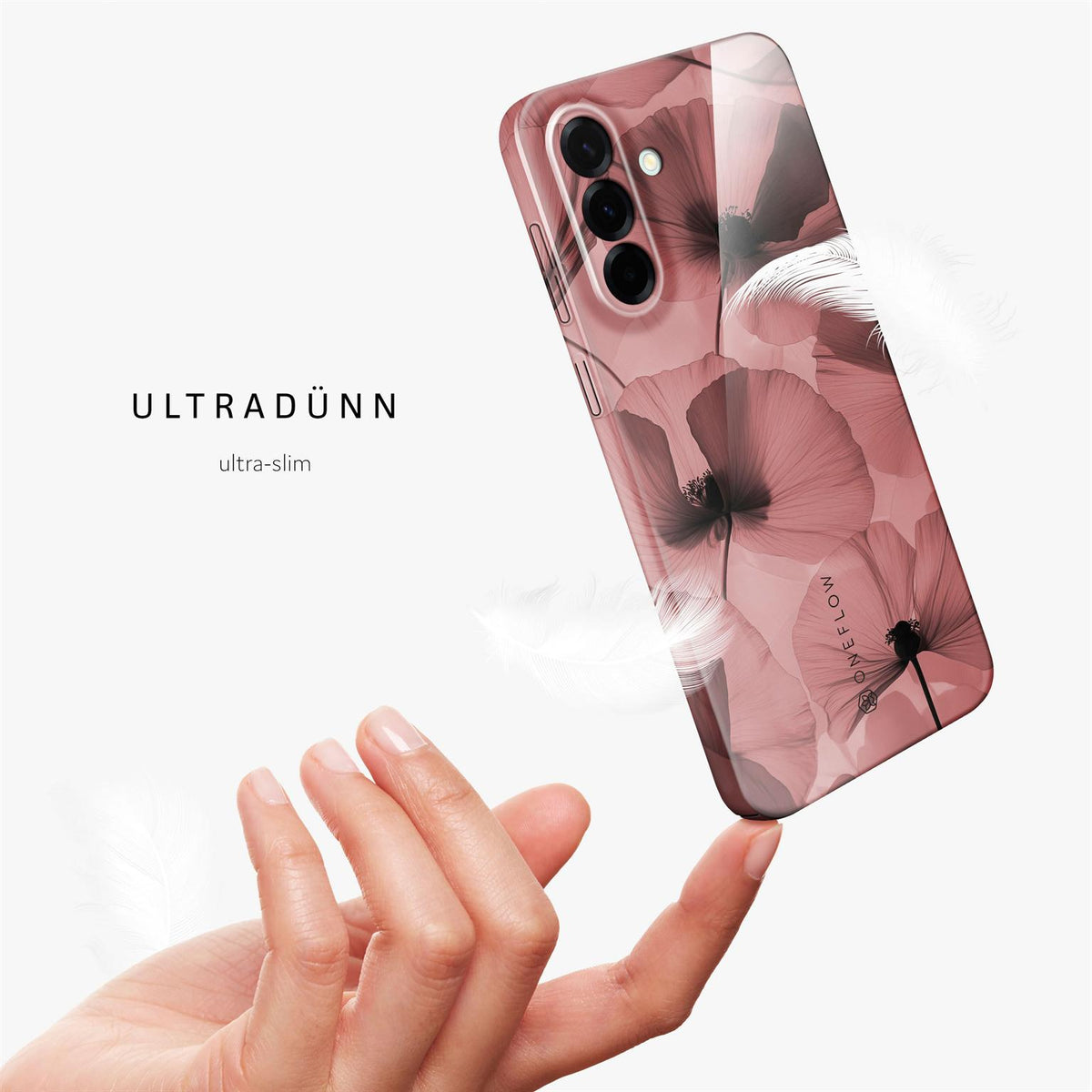 Flower Cover für Samsung Galaxy A37 5G in der Farbe Crimson Whisper (Rot)