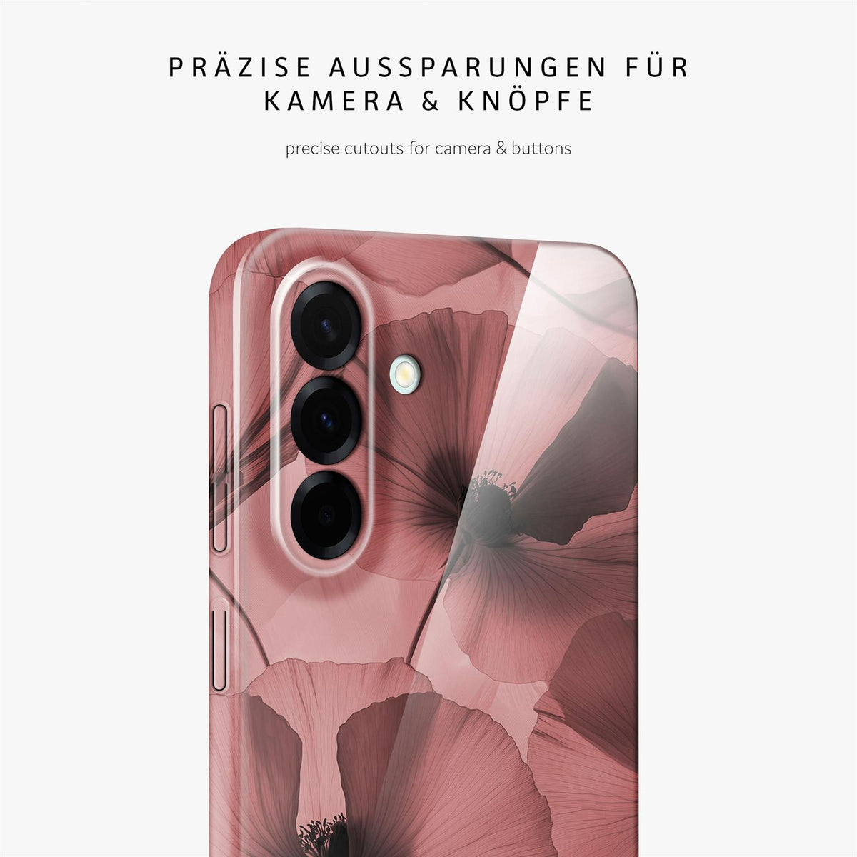 Flower Cover für Samsung Galaxy A37 5G in der Farbe Crimson Whisper (Rot)